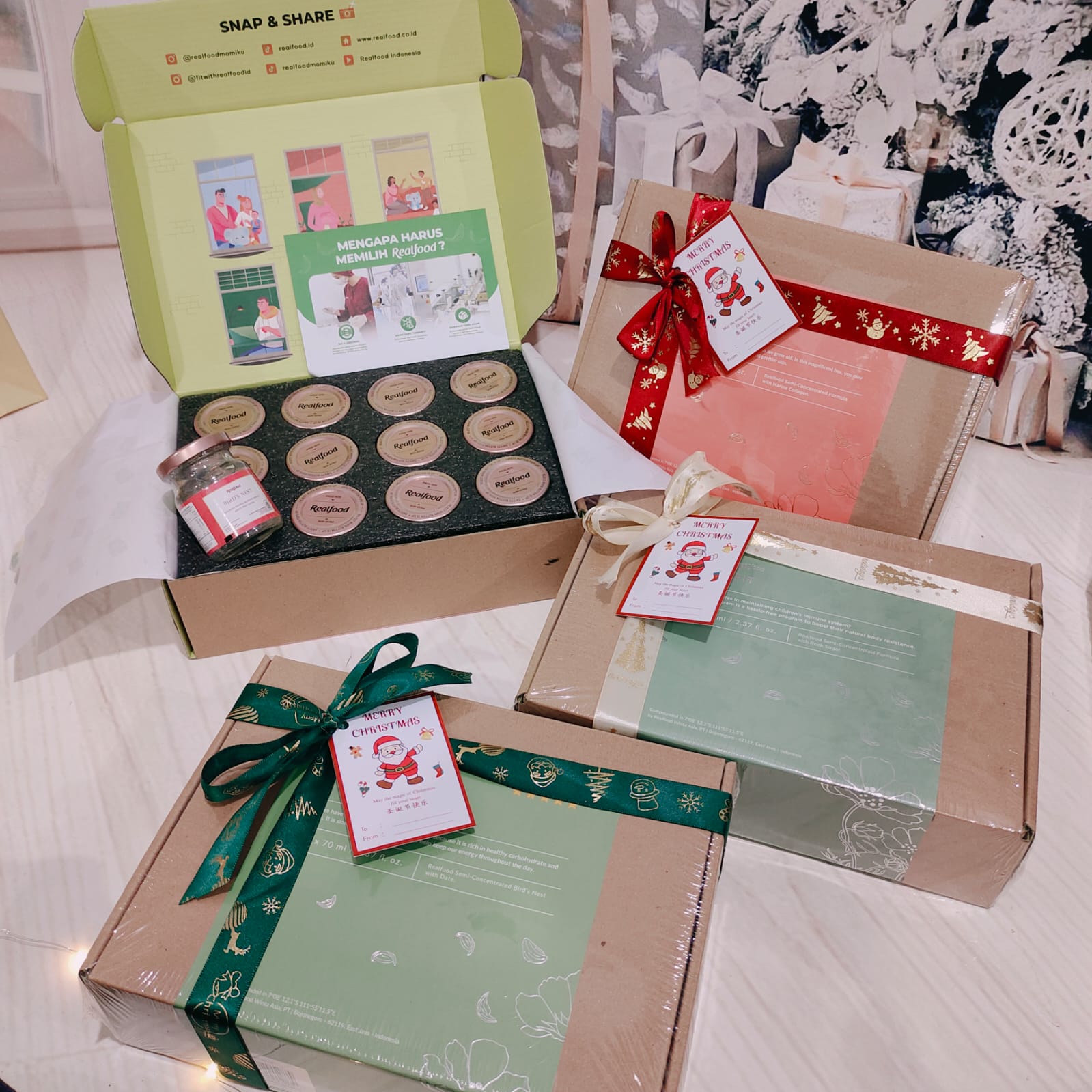 Christmas hampers realfood Noel hadiah-Christmas bird nest swallow hadiah-hntl006