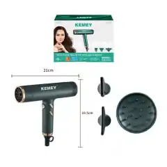 HAIR DRYER KEMEY KM-2062 PENGERING RAMBUT PROFESSIONAL 3in1 GREEN