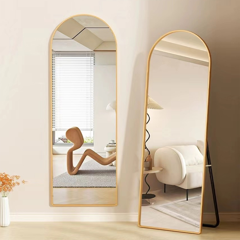 [Berdiri & Gigantung]Oval Standing Mirror Fullbody Standing Mirror Oval Setengah Lingkar Berdiri Cermin full body Cermin Dinding Bingkai ...