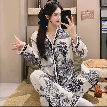 JC-set oversize jogger babydoll pp/new Muslimah pajamas/cheap Korean imported women's pajamas