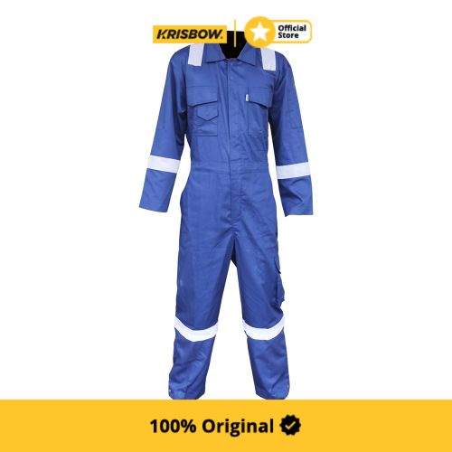 Krisbow Ukuran L Coverall Wearpack Srwpbl2 - Biru Navy Harga 447,400 rupiah*Gratis Ongkir