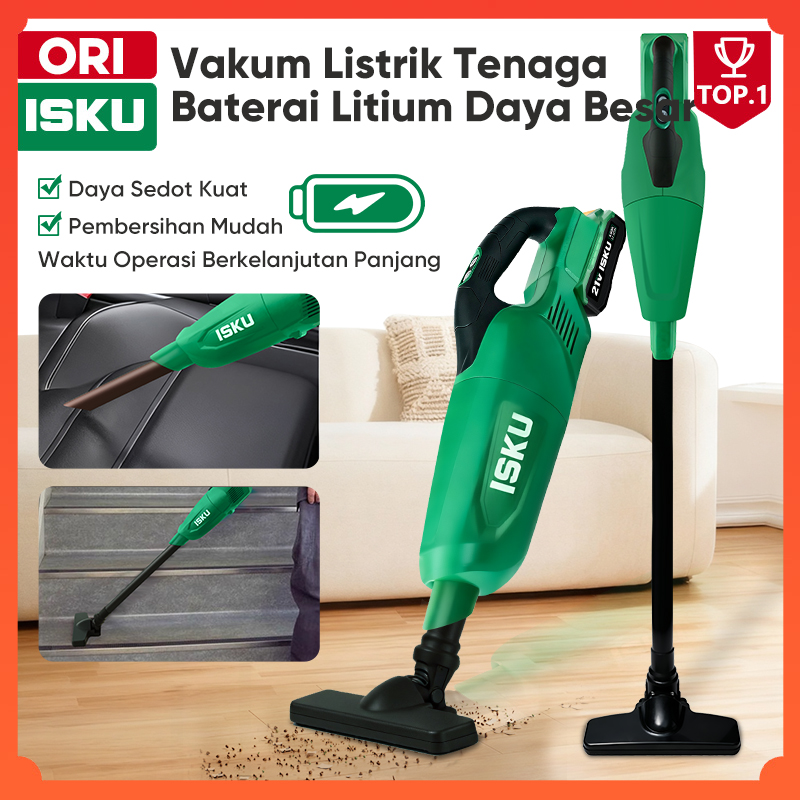 Isku cordless vacuum cleaner portable vacuum cleaner tool multipurpose car vacuum cleaner Harga 409,000 rupiah*Gratis Ongkir