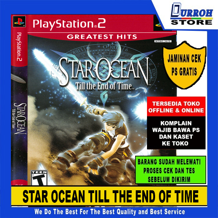 KASET GAME PS 2 / Playstation 2 STAR OCEAN TILL THE END OF TIME Harga 9,000 rupiah*Gratis Ongkir
