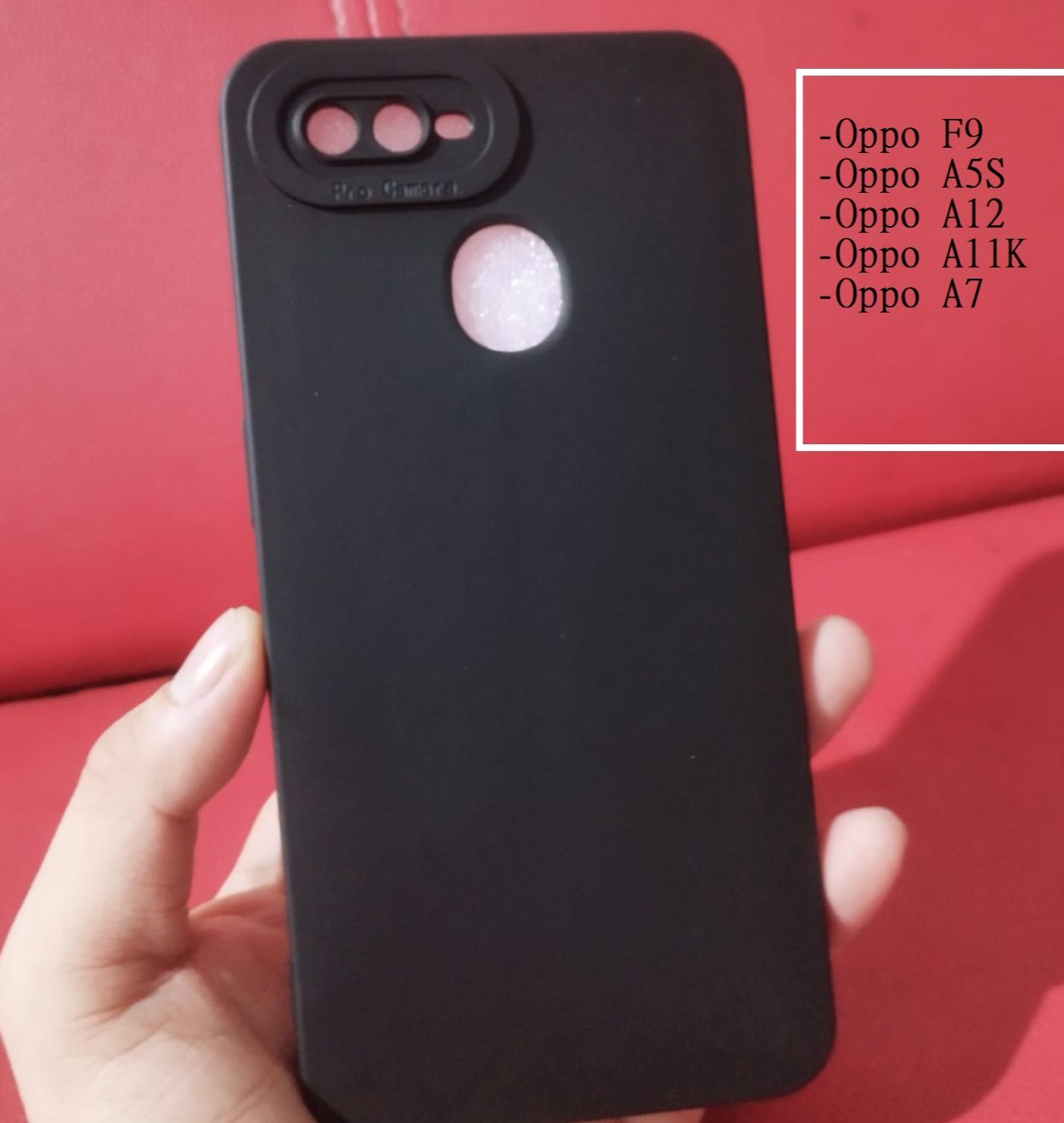 Case Oppo F9 A5S A12 A11K A7 Softcase BLACK MATTE CAMERA