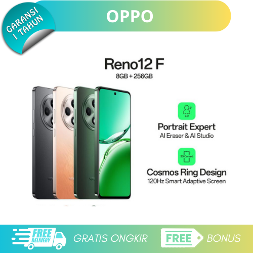 Oppo Reno12 F 5g 12/256Gb - Mediatek Dimensity 6300 - Flat Amoled Giá 2,754,000 Đồng*Miễn phí vận chuyển