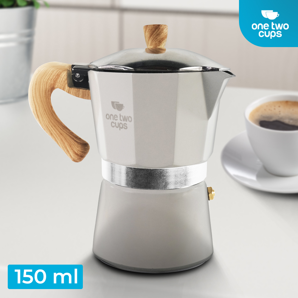 One Two Cups Moka Pot Espresso Coffee Maker Stovetop 3 Cup 150ml