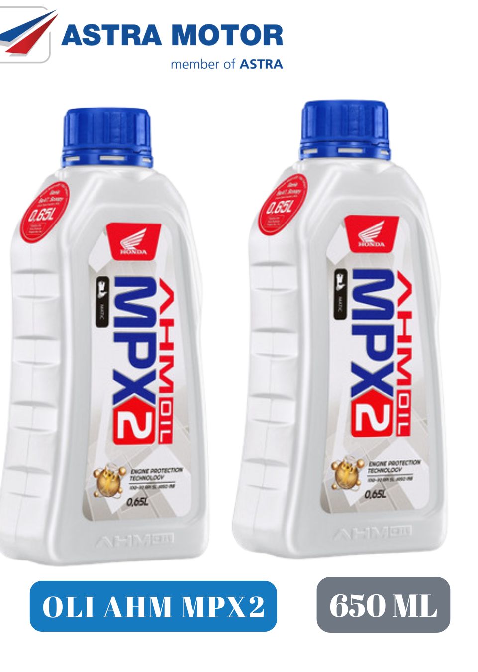 Oli mpx2 10w30 650 ml mbk3ln9 100% original lubricant Matic new beat new Genio New Honda scopy DLL Harga 59,000 rupiah*Gratis Ongkir