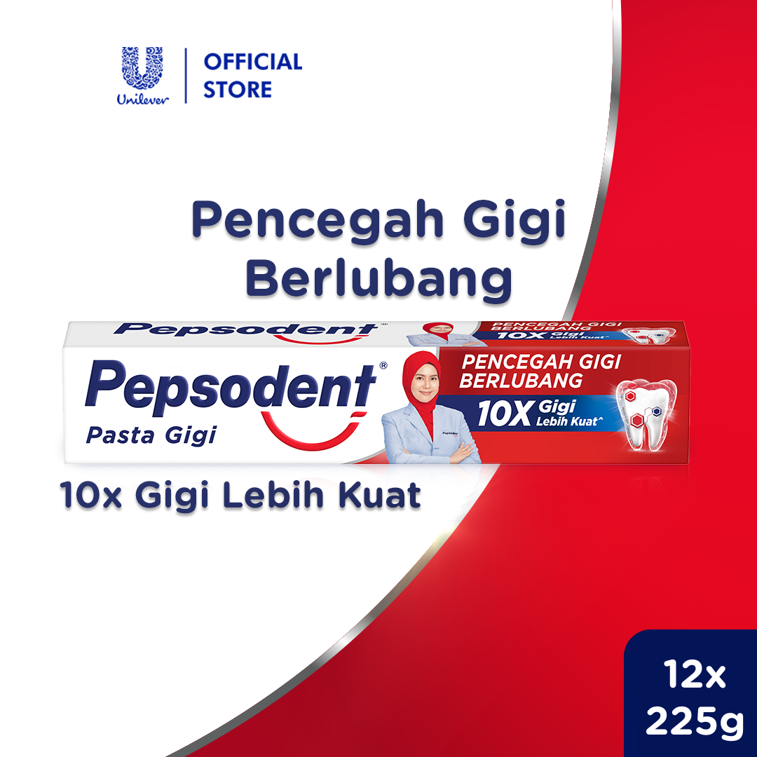 Pepsodent Pencegah Gigi Berlubang Pasta Gigi 190g x12 Harga 180,500 rupiah*Gratis Ongkir