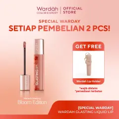 NEW SHADES! WARDAH Glasting Liquid Lip & Matte Lip Cream - Bloom Edition - Liptint-Lip-Stain-Lipgloss-Lipstik-Lip Tint-Lip Matte-Lipstick-Lipcream-Lip Cream- Glossy Lip Longlasting Waterproof Tahan Lama - Makeup