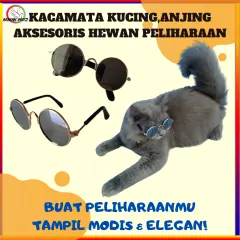 KACAMATA KUCING UNTUK BERSANTAI JALAN BEPERGIAN AKSESORIS HEWAN LUCU KEREN