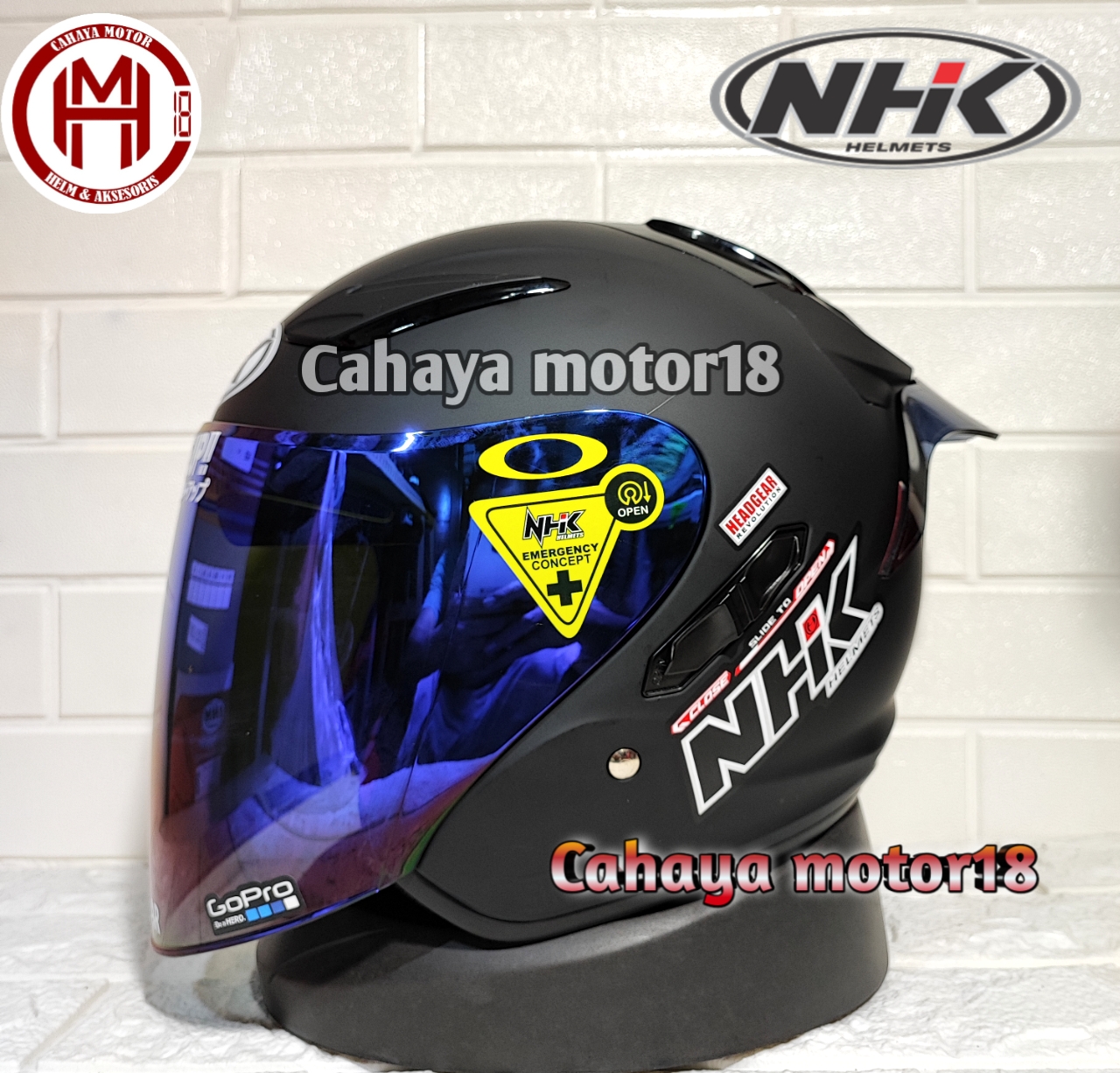 PAKET GANTENG HELM NHK R1 PAKET KACA IRIDIUM|VISOR VENOM LENGKAP STICKER SPOILER Harga 480,000 rupiah*Gratis Ongkir