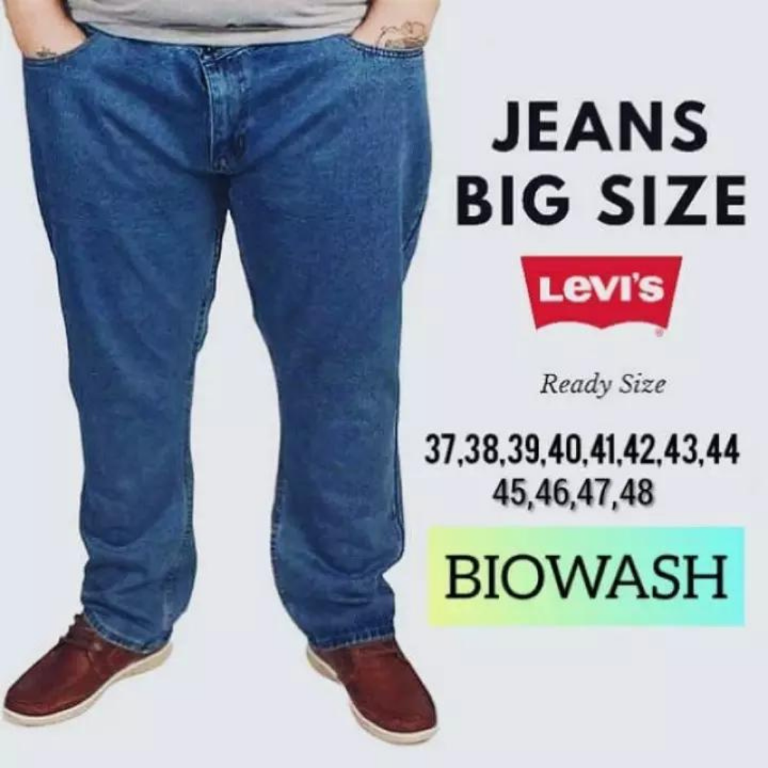 Celana jeans levis big size pria jumbo 