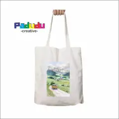 Tas Totebag Resleting watercolor roadtrip vibes Tote Bag Wanita | Pria Tas Belanja
