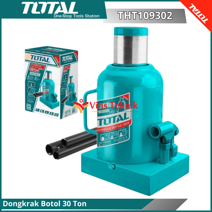 Hydraulic Bottle Jack Dongkrak Botol 30 ton TOTAL THT109302 Harga 1,346,000 rupiah*Gratis Ongkir