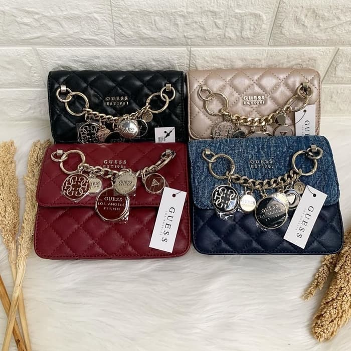 Tas guess victoria quilted mini tassel chain Lazada Indonesia