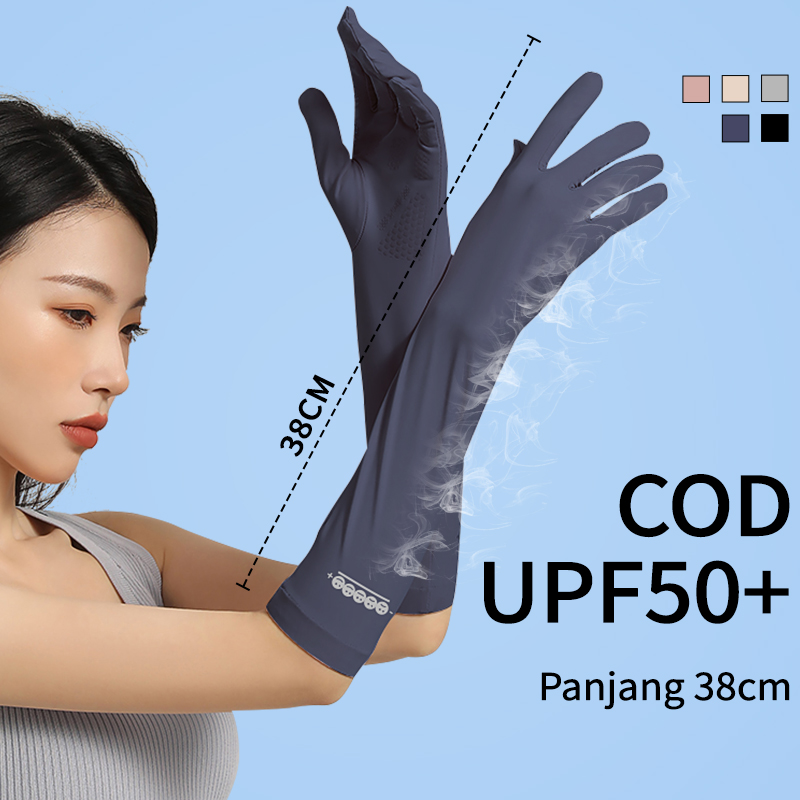 Sarung Tangan Sutra Es sarung tangan motor sarung tangan anti-UV sarung tangan uv protection sarung tangan sepeda motor sutra es sutra tipis jari terbuka mengemudi mengendarai olahraga luar ruangan yang tidak licin sarung tangan karet Harga 82,000 rupiah*Gratis Ongkir