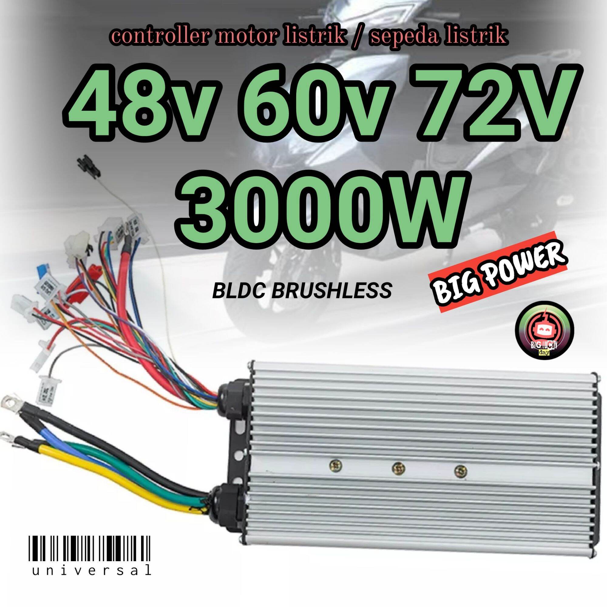 CONTROLLER 48V 60V 72V 3000W MOTOR LISTRIK SEPEDA LISTRIK BLDC