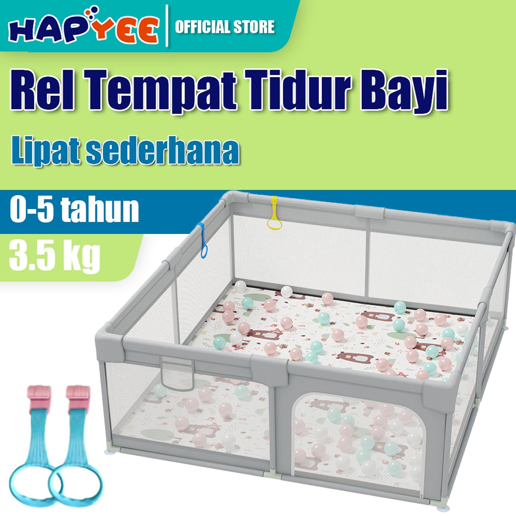 Pagar Bayi Bermain Playpen Anak Portabel Ringan Dengan Tabung Abs