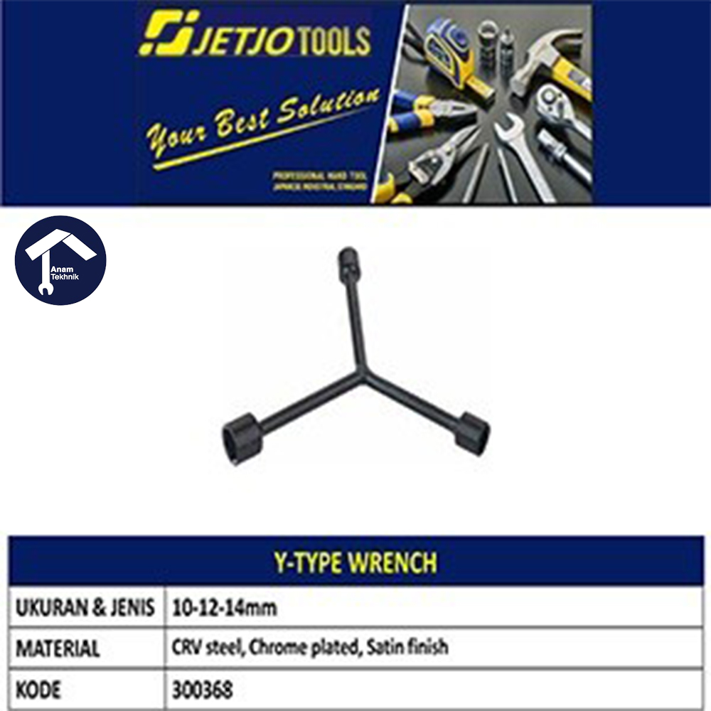 Kunci Y JETJO 10-12-14mm Kunci Type y JETJO 10-12-14mm JETJO Y-type Wrench 10-12-14mm Harga 18,500 rupiah*Gratis Ongkir