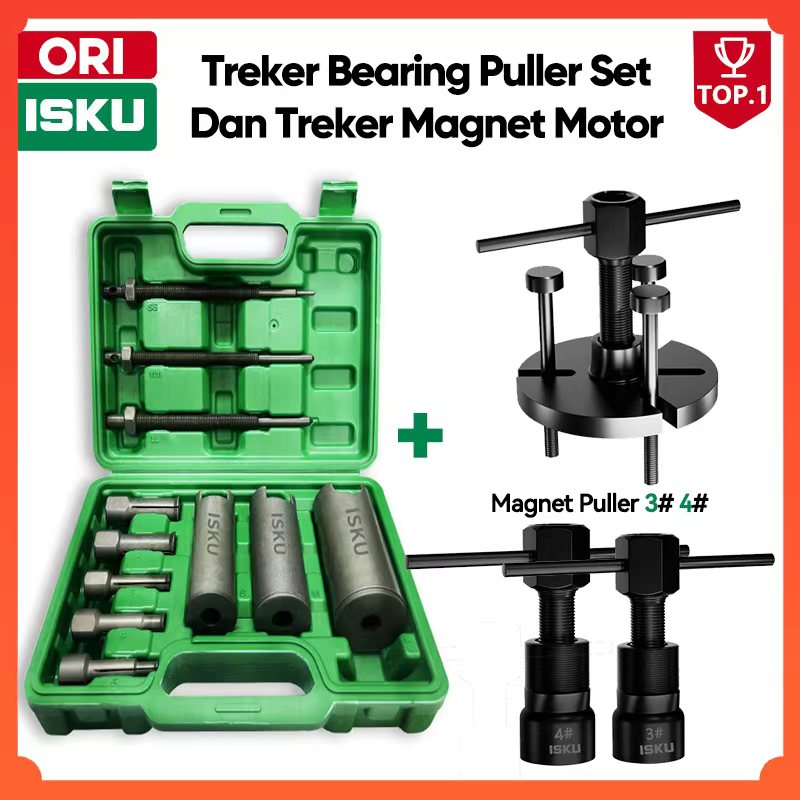 Isku Treker Bearing 5 Pcs Quality Steel and Magnetic Treker No # 9 No. 3 No. 4 # 3 # 4/Grip-On Magnet Puller Treker/Magnet Motorcycle Tool Trecker Harga 48,500 rupiah*Gratis Ongkir