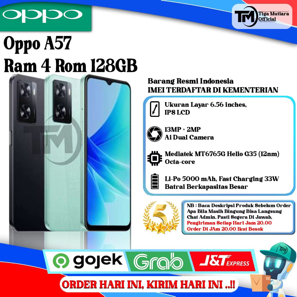 A57 Ram 4 Rom 128GB Harga  1,450,000 Ringgit*Penghantaran Percuma