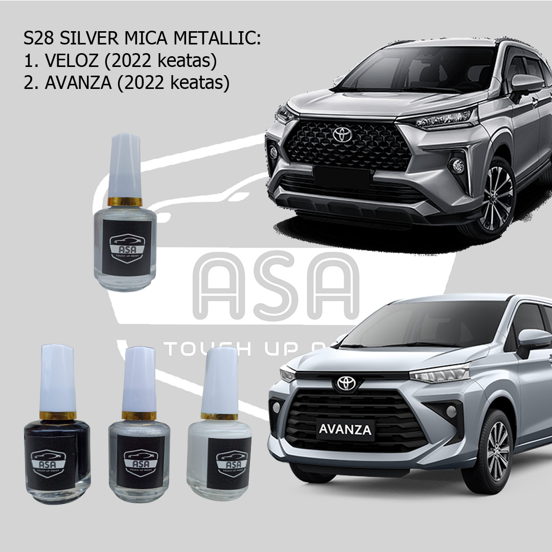 S28 Cat Oles Penghilang Baret Lecet Mobil Toyota Avanza Veloz 2022 Up Silver Metalik Harga 52,900 rupiah*Gratis Ongkir