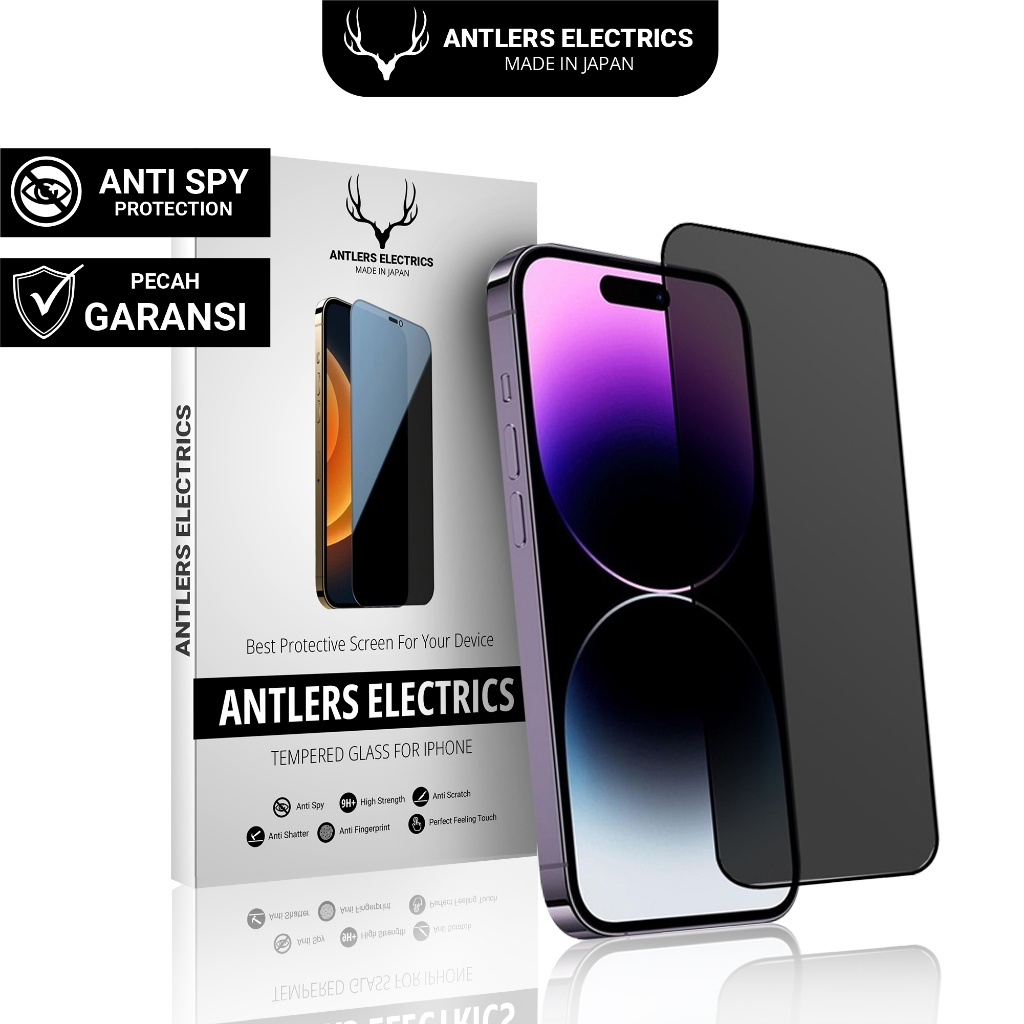 Antlers Electrics Tempered Glass Anti Spy Screen Protector For