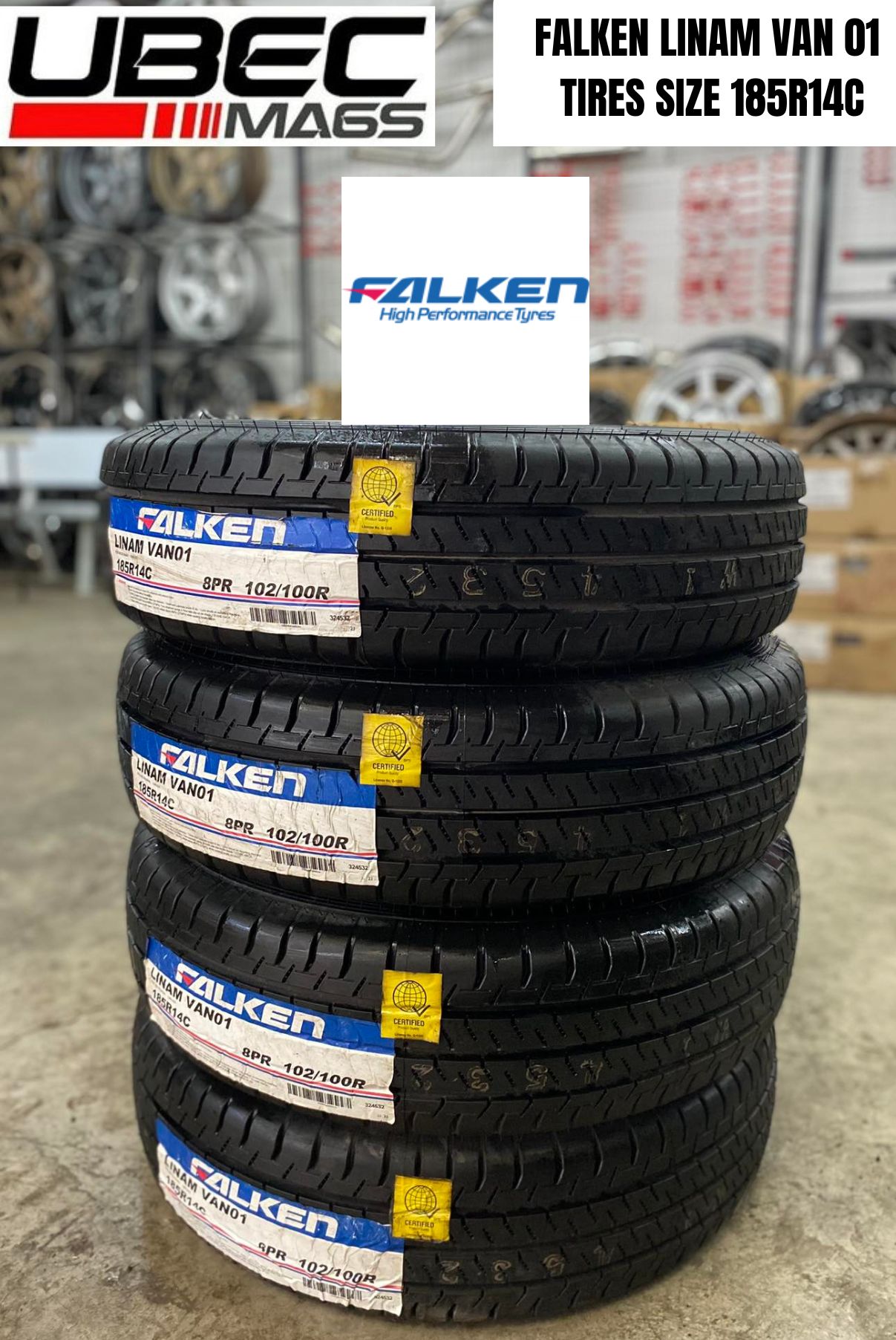 Falken 185/14 LINAM VAN 01 102/100R Ban Muatan Berat L300 Import Harga 1,350,000 rupiah*Gratis Ongkir