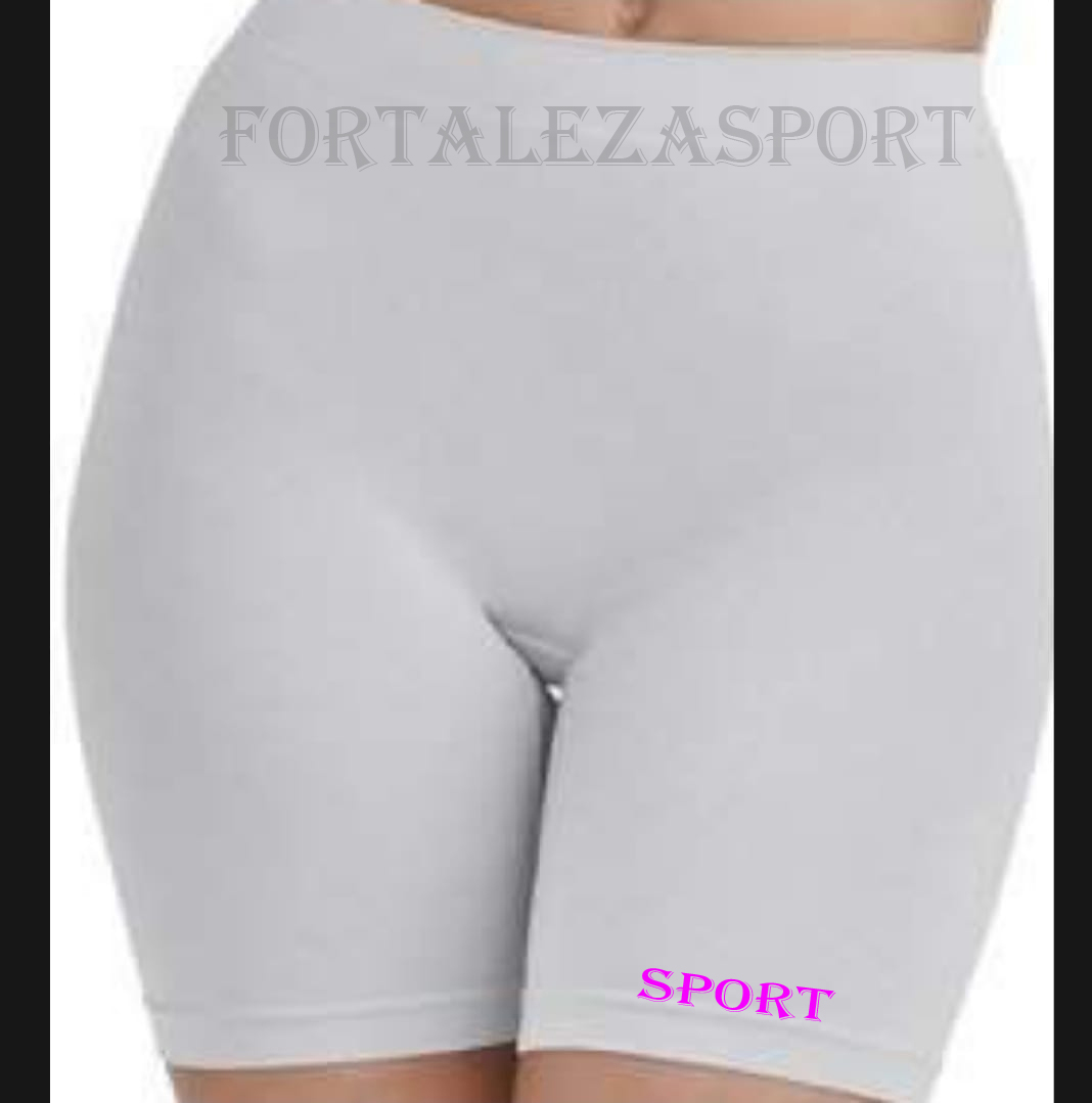 legging celana olahraga wanita/manset short putih logo SPORT