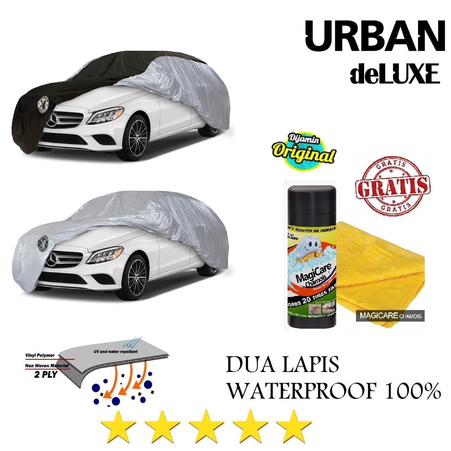Cover Mobil Sarung Mobil URBAN DELUXE TOYOTA Camry, NISSAN Teana, HONDA Accord, BMW 5 Series, i5, 8 Series, MERCEDES BENZ E Class, AUDI A5, A6, A7, e-tron, Hyundai Ioniq 6 EV, BYD Seal, BYD Yangwang U9, Harga  595,000 Ringgit*Penghantaran Percuma
