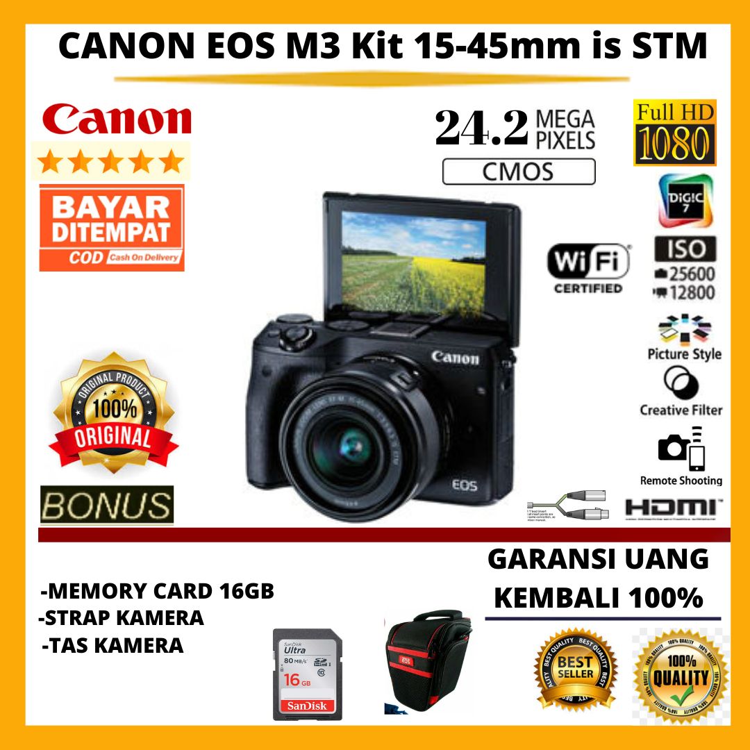 Kamera Canon Eos 1400D Body Only Dengan Charger Lc-E10 Dan Film