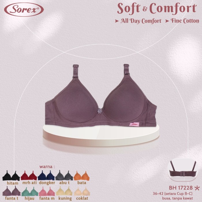 Sorex Sport Bra / BH Pakaian Dalam Wanita Basic Tanpa Kawat Busa Tipis Sorex  01001 Online Beken By Rumah Pastel