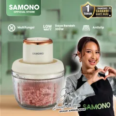 SAMONO Chopper 2 in 1 2,2L dan 300ml Multifungsi 300 Watt Pengggiling Daging Penghalus Makanan SW-CD300