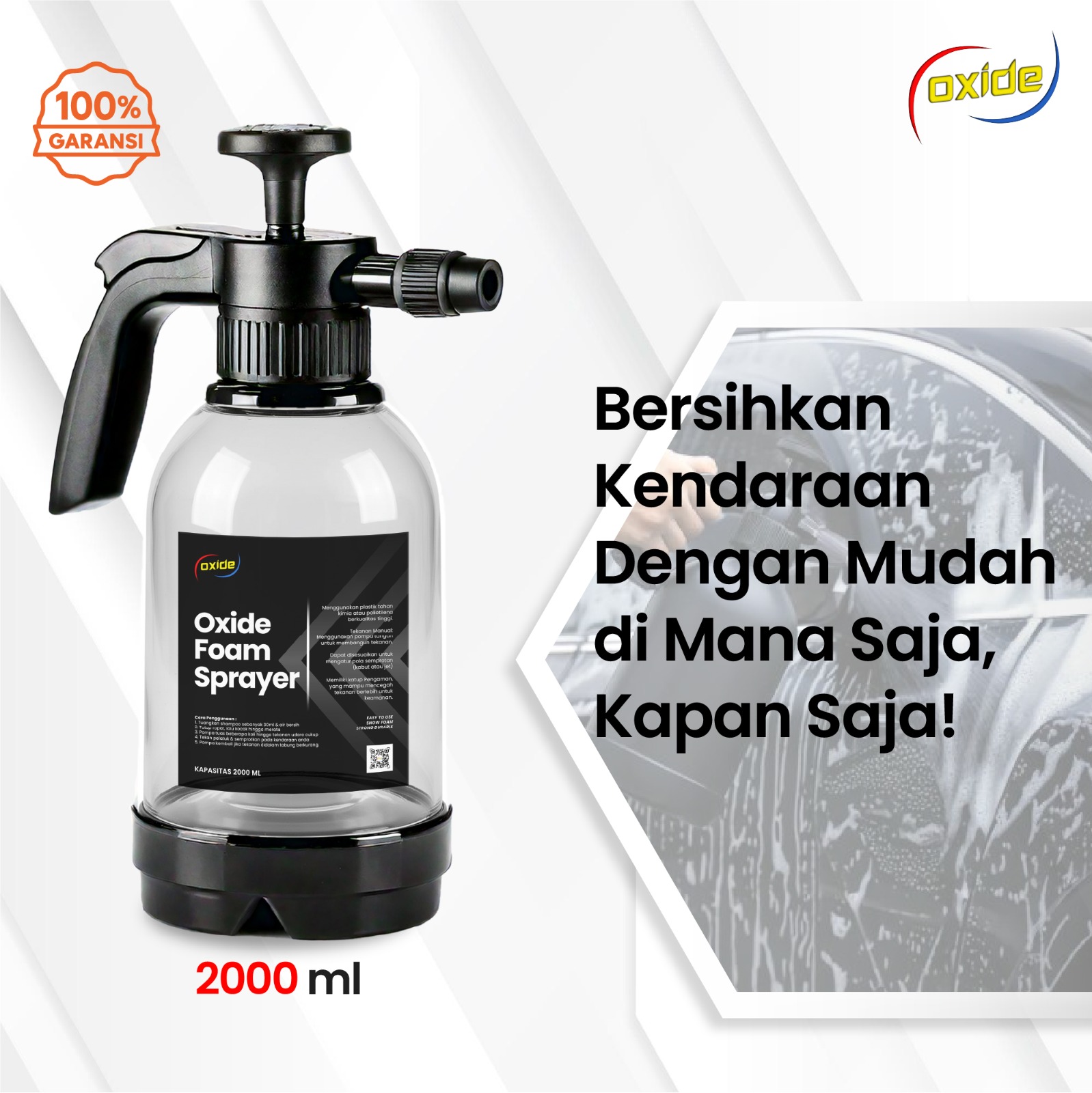 Oxide Snow Wash Sprayer 2 Liter Car Motorcycle Washing Spray Tool Harga 104,000 rupiah*Gratis Ongkir