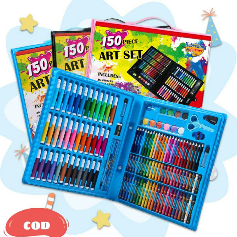 Coloring Set 150pcs Art Set Color Perfect Gift Set Colour Set Set Mewarna  Set Kaler Set Seni Lukis Warna Doodle