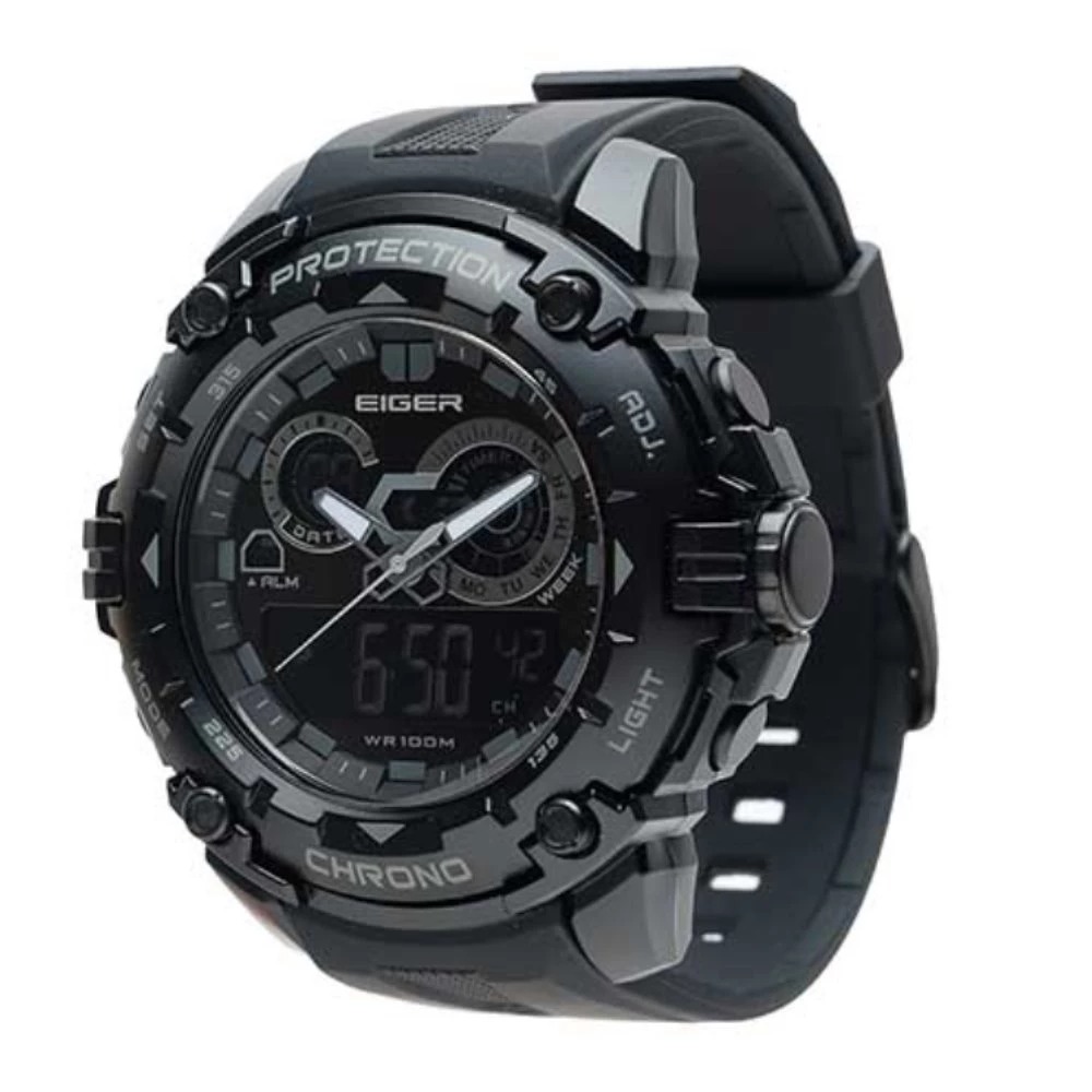 Jam Tangan Eiger Pria Digital Army Watch Stainless Steel