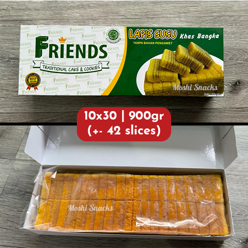 Kue Lapis Bangka Halal 900gr / Kue Lapis Susu 10x30 Asli Bangka