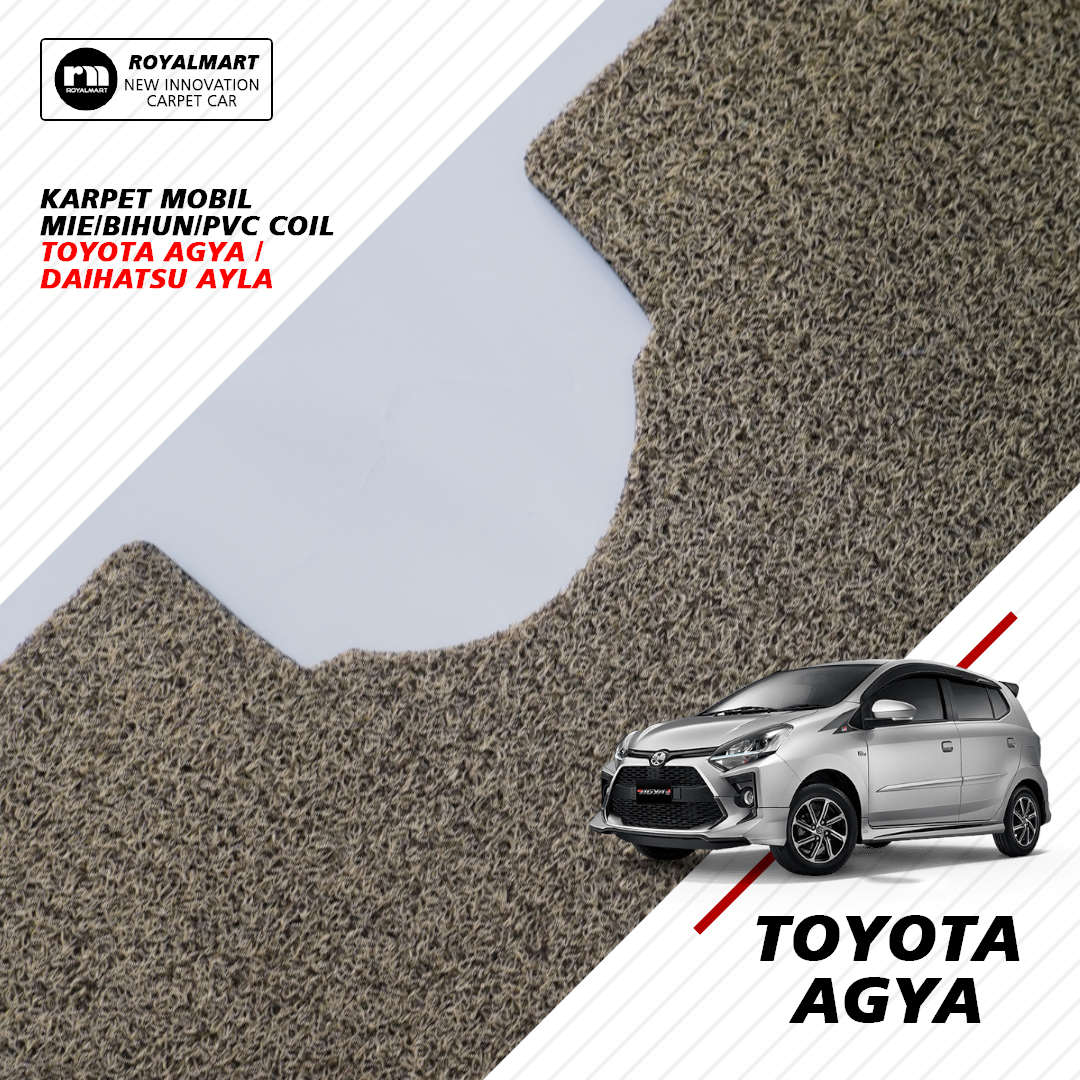 KARPET MOBIL-TOYOTA AGYA/DAIHATSU AYLA NON BAGASI 2 WARNA Harga 840,000 rupiah*Gratis Ongkir