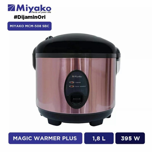 Miyako Rice Cooker MCM 508 SBC / Magic Com Panci Nanoal 1.8L Harga 290,000 rupiah*Gratis Ongkir