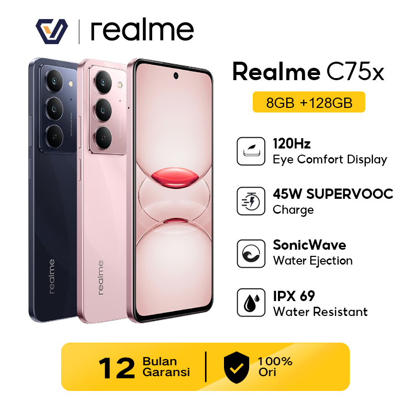 Official Realme C75x 8+128GB | Armol Shell | 45W Fast Charging Harga 1,979,000 rupiah*Gratis Ongkir