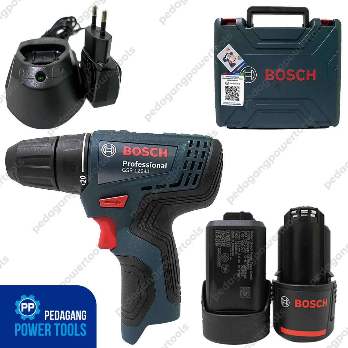 TERMURAH BOSCH GSR 120 LI Bor Cordless Drill Bor Baterai 12V