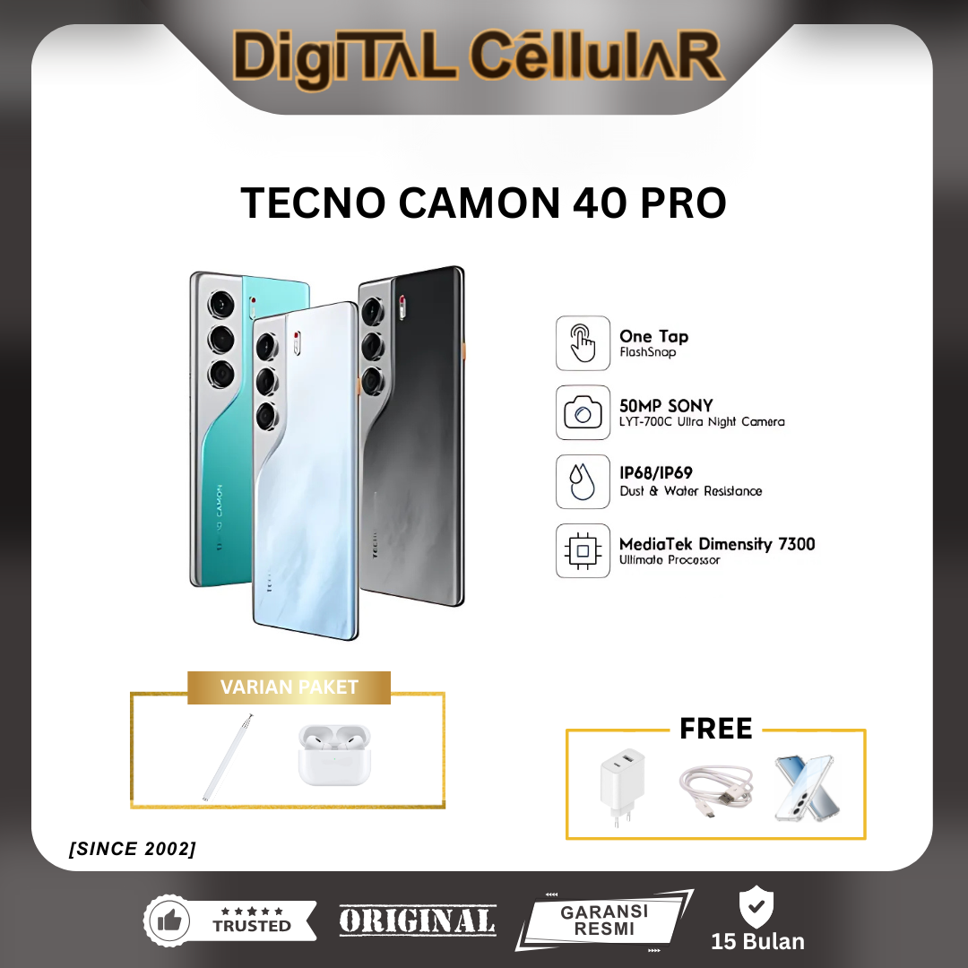 Tecno Camon 40 Pro 5g 8/256Gb 12/256 Gb Official Warranty Giá 3,740,000 Đồng*Miễn phí vận chuyển