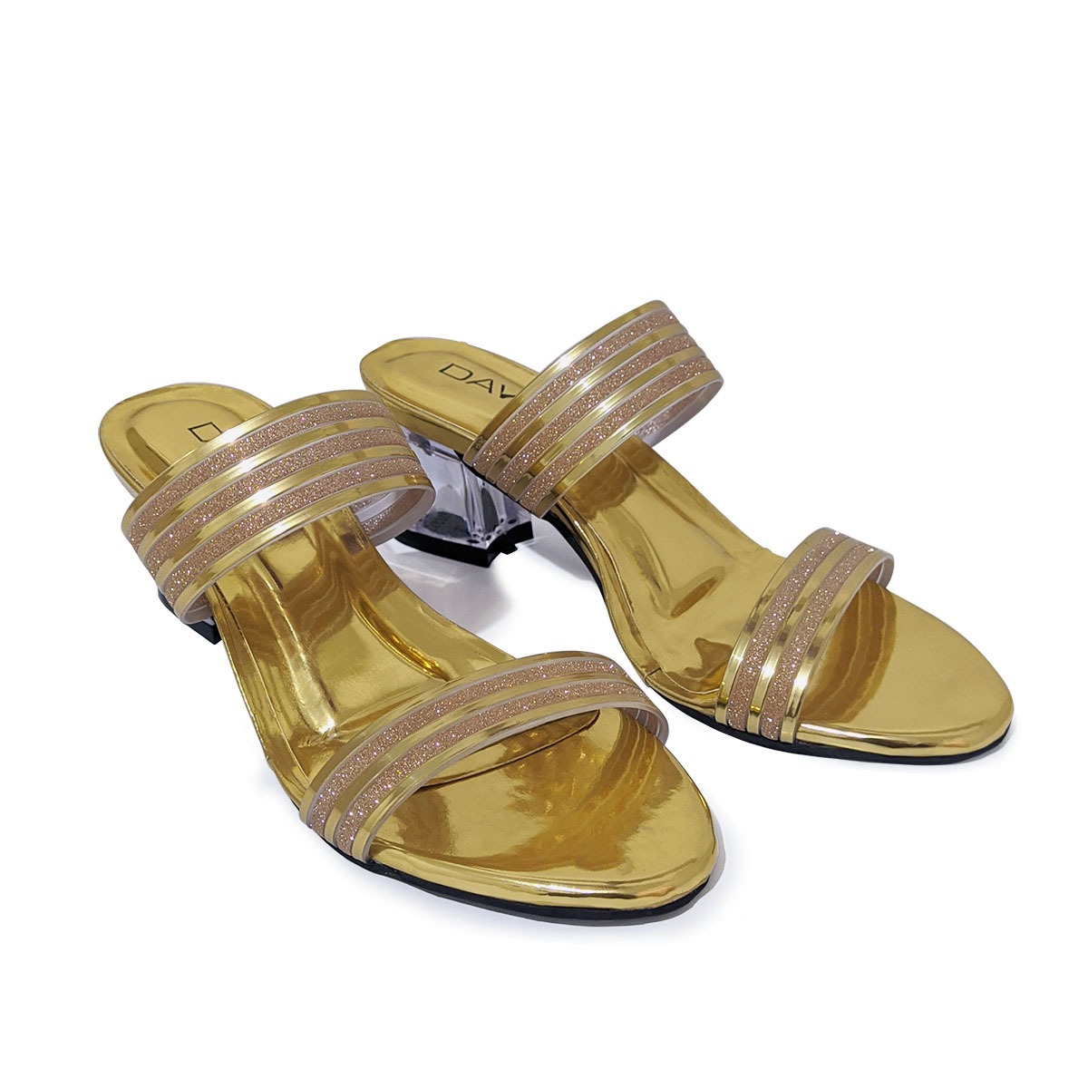 sendal heels hak kaca 5cm jelly 