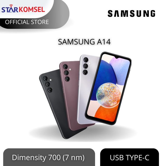 HP SAMSUNG A14 4/128 GARANSI RESMI SAMSUNG (GARANSI SOFTWARE GRATIS) Harga  2,199,000 Ringgit*Penghantaran Percuma