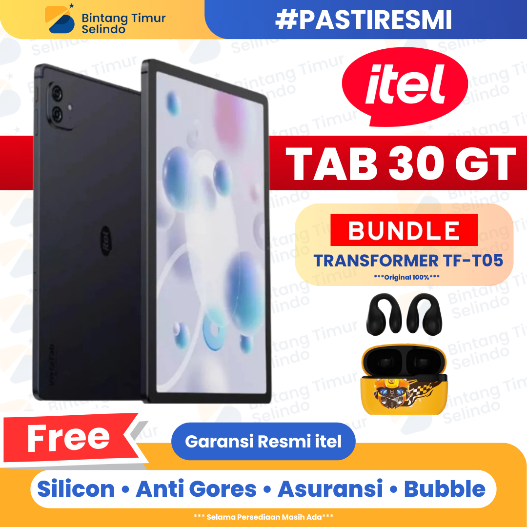 Itel Vista Tab 30 GT 6/128GB - Resmi 1 Tahun Harga  2,370,000 Ringgit*Penghantaran Percuma
