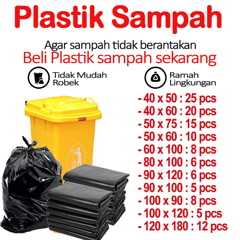 Kantong Plastik Sampah 40l Trash Bags Jual Hasil Daur Ulang Sampah