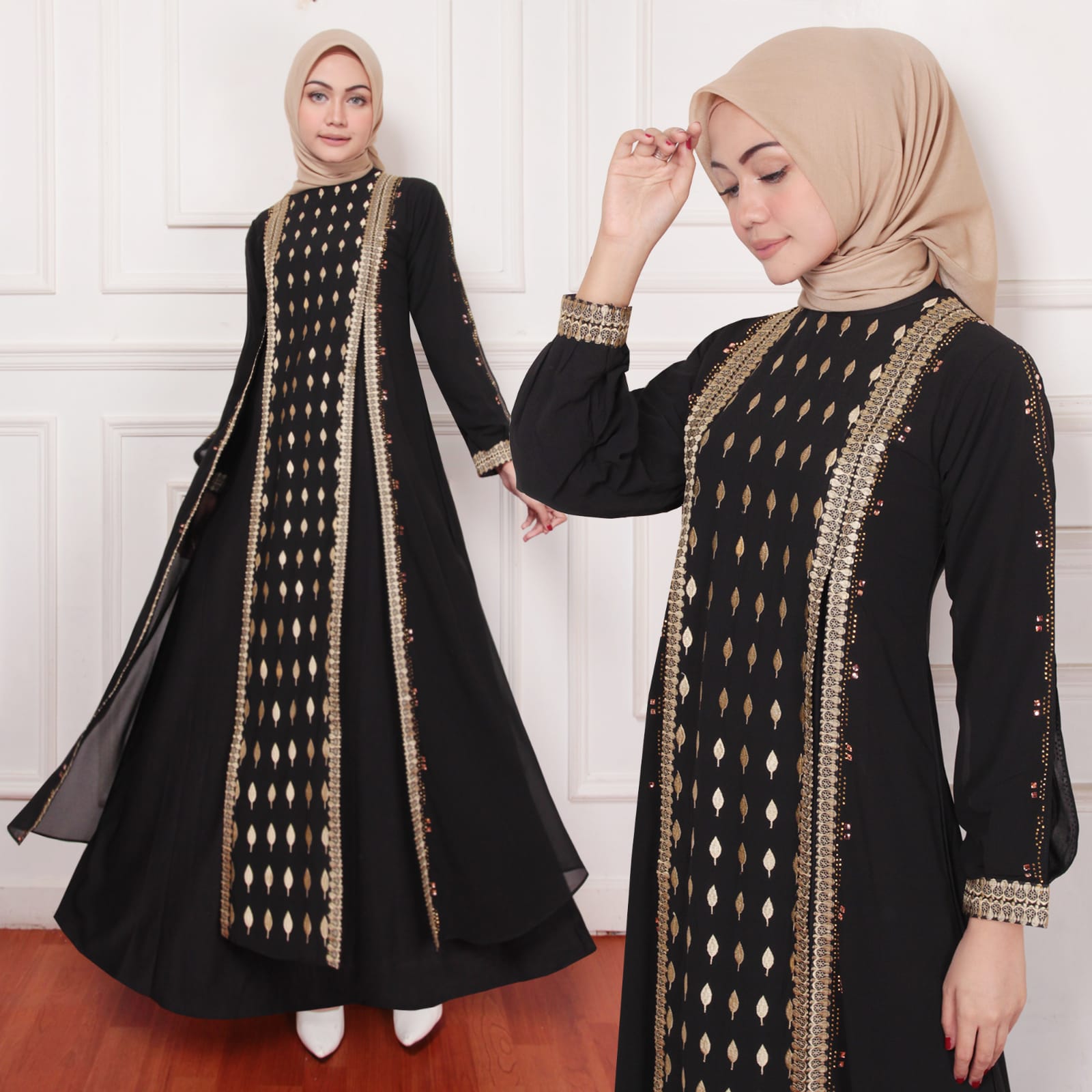 Dress Syari Jubah Wanita Dewasa Ibu Muslimah Mewah Model Terbaru Elegan