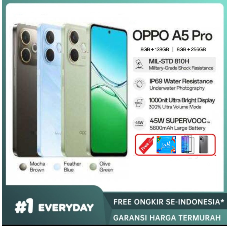 Oppo A5 pro RAM 8/256GB camera 50MP Snapdragon 6S 4G Gen1 5800mAh battery waterproof and shockproof-8/128 GB warranty Harga  2,089,500 Ringgit*Penghantaran Percuma