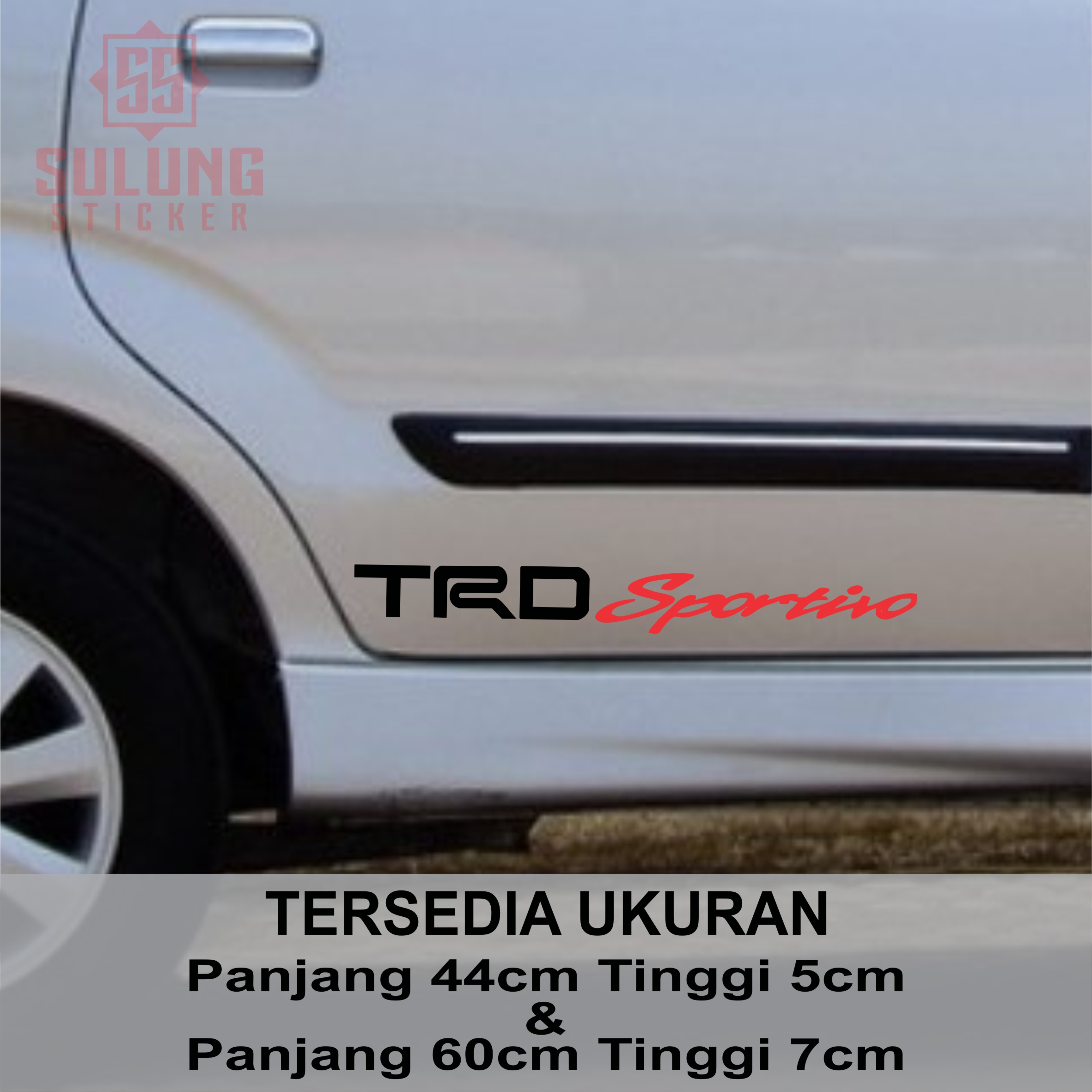 Stiker Mobil TRD Sportivo Cutting Sticker Toyota Avanza Fortuner Rush Yaris Raize Agya Giá 9,500 Đồng*Miễn phí vận chuyển