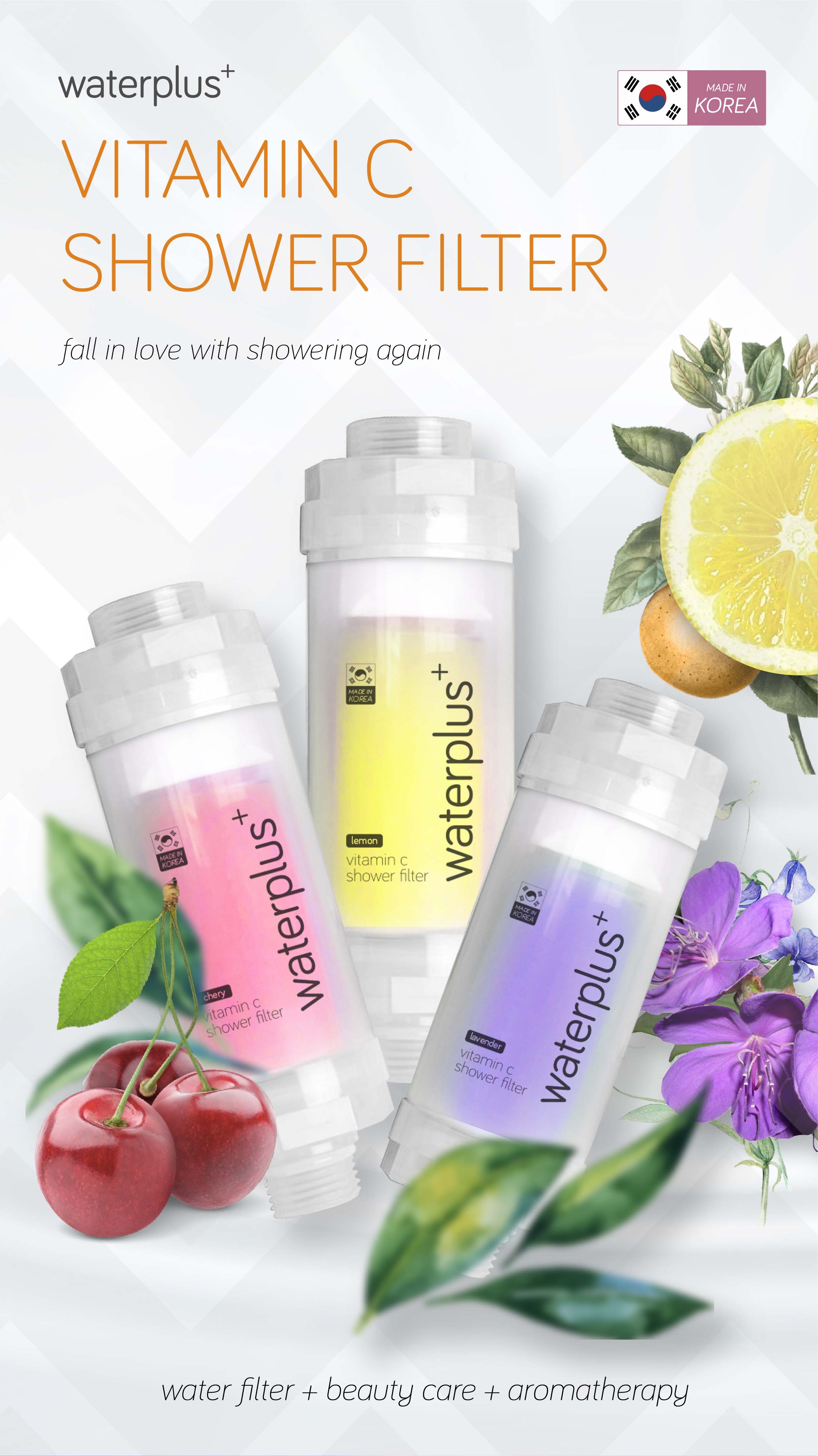 Jual Waterplus+ VCF111CH Vitamin C Shower Filter Pink Muda [3 Pcs